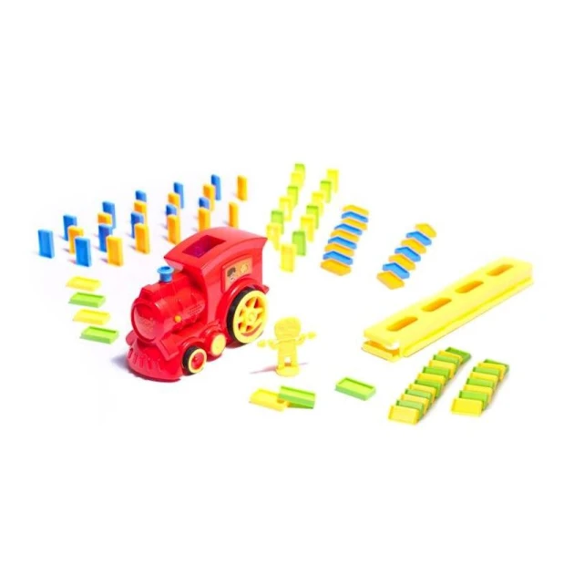 Lokomotiv Domino Train, qırmızı, 16х10х7 sm, 3+ yaş