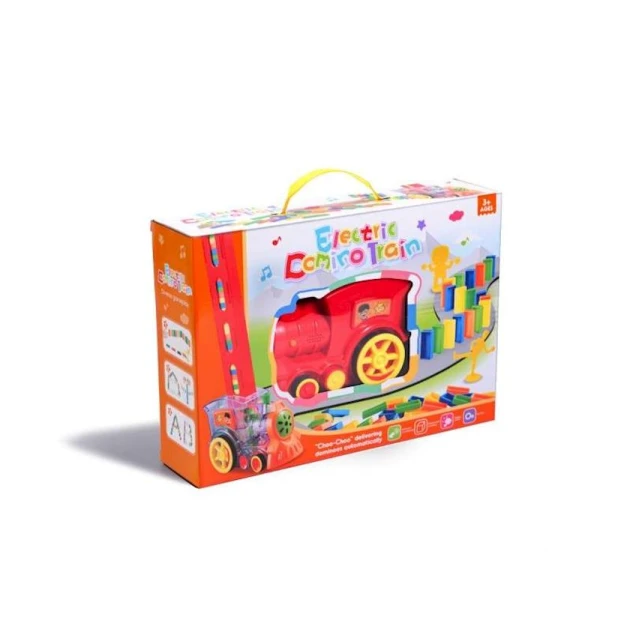 Lokomotiv Domino Train, qırmızı, 16х10х7 sm, 3+ yaş
