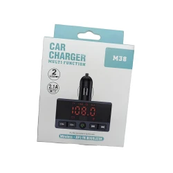 Автомобильное зарядное устройство с FM модулятором M38 Black