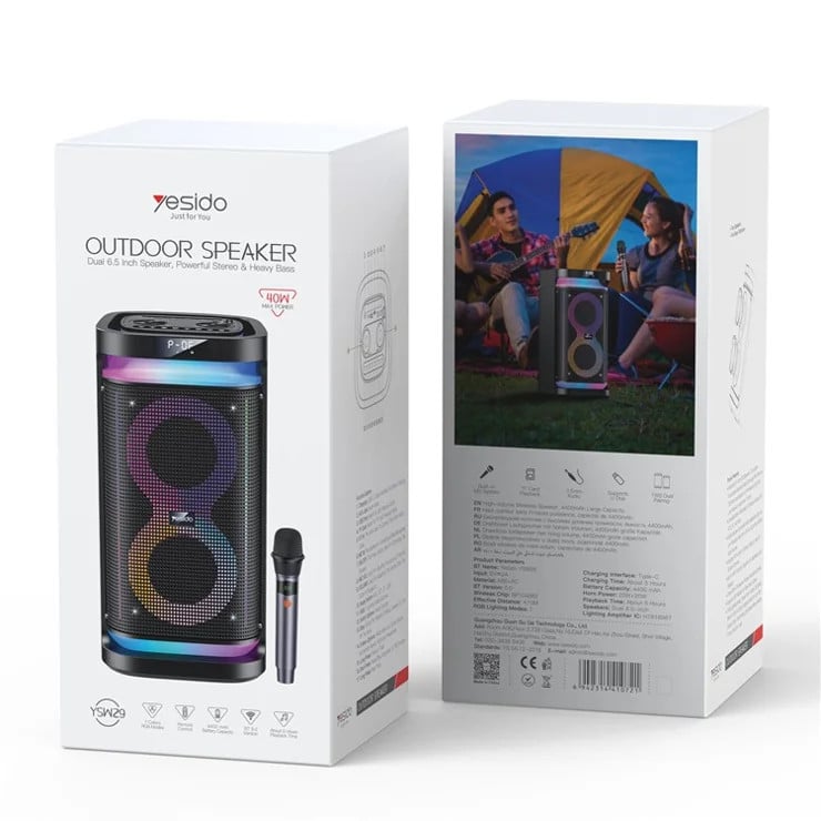 Динамик Yesido YSW29 40 Вт 6942314410721 Динамик Yesido YSW29 40 Вт 6942314410721