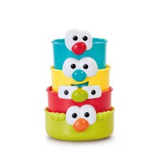 Çimmə üçün oyuncaq dəsti ELC Funny Faces Bath Beakers, plastik, rəngbərəng, 1 yaşdan