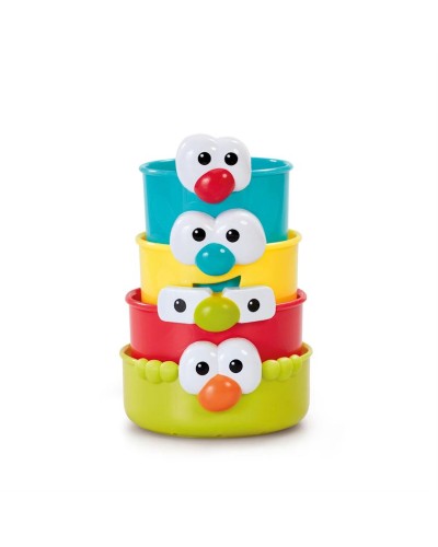 Çimmə üçün oyuncaq dəsti ELC Funny Faces Bath Beakers, plastik, rəngbərəng, 1 yaşdan