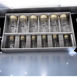 Набор фужеров Gallery Home GH-000189, стекло, прозрачный/золотистый, 12 шт