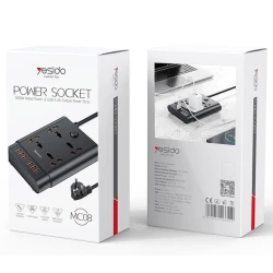 Удлинитель Yesido MC08 socket 10in1