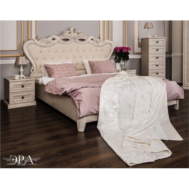 Набор мебели для спальни Era Mebel Afina, кремовый (шкаф 240x60x228.5 см, кровать 227x210x153 см, прикроватная тумба 49.5x50x50 см, комод 95x50x89 см, зеркало 96x80 см) Набор мебели для спальни Era Mebel Afina, кремовый (шкаф 240x60x228.5 см, кровать 227x210x153 см, прикроватная тумба 49.5x50x50 см, комод 95x50x89 см, зеркало 96x80 см)