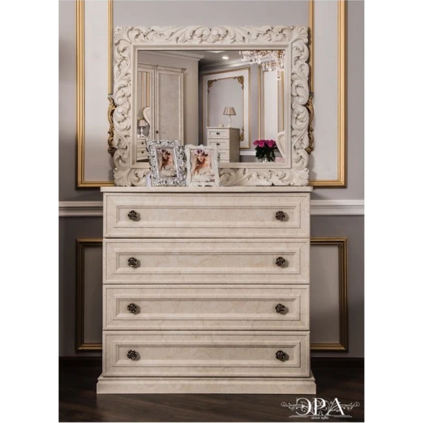 Набор мебели для спальни Era Mebel Afina, кремовый (шкаф 240x60x228.5 см, кровать 227x210x153 см, прикроватная тумба 49.5x50x50 см, комод 95x50x89 см, зеркало 96x80 см) Набор мебели для спальни Era Mebel Afina, кремовый (шкаф 240x60x228.5 см, кровать 227x210x153 см, прикроватная тумба 49.5x50x50 см, комод 95x50x89 см, зеркало 96x80 см)