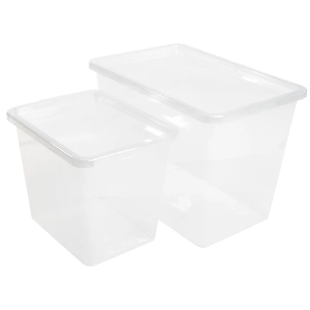 Контейнер JYSK Basic Box 80 л, прозрачный