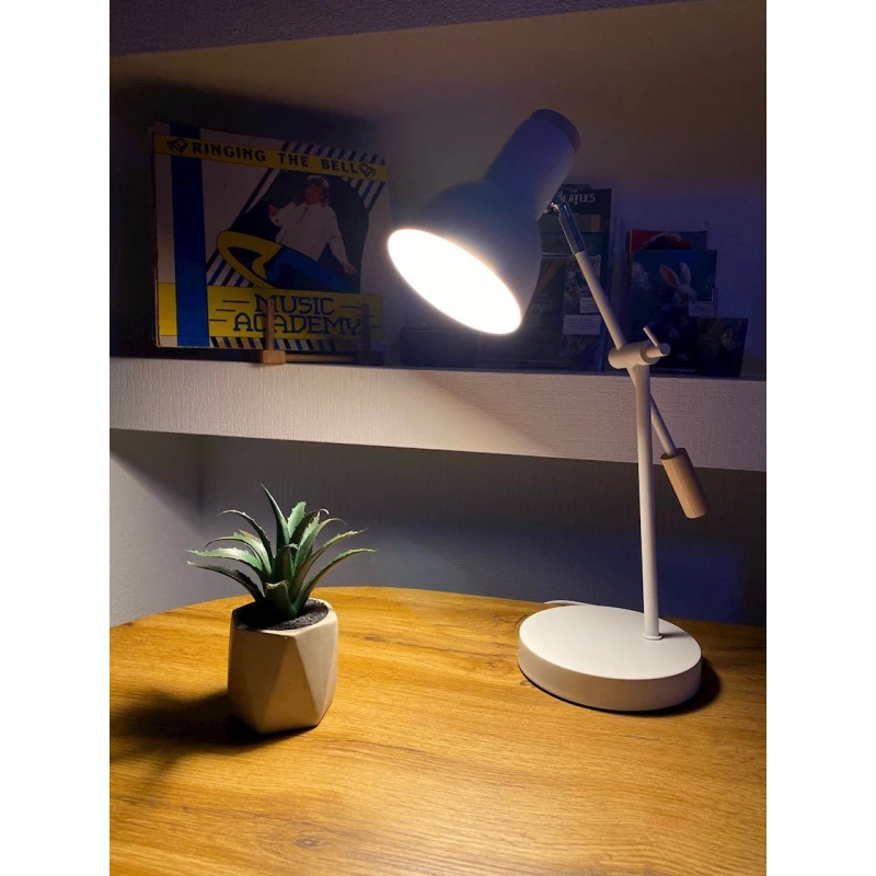 Masaüstü lampa GRD00418 dəmir, ağ, 47x15 sm Masaüstü lampa GRD00418 dəmir, ağ, 47x15 sm