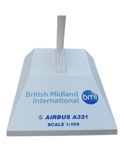 Kolleksiya fiquru Aircraft Model British Midland İnternational Airbus A 321, 44.5x33.5x18 sm, plastik