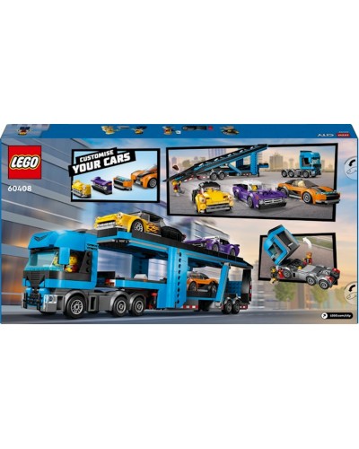 Konstruktor LEGO Car Transporter TruckV29 60408, 7+ yaş, 982 hissə