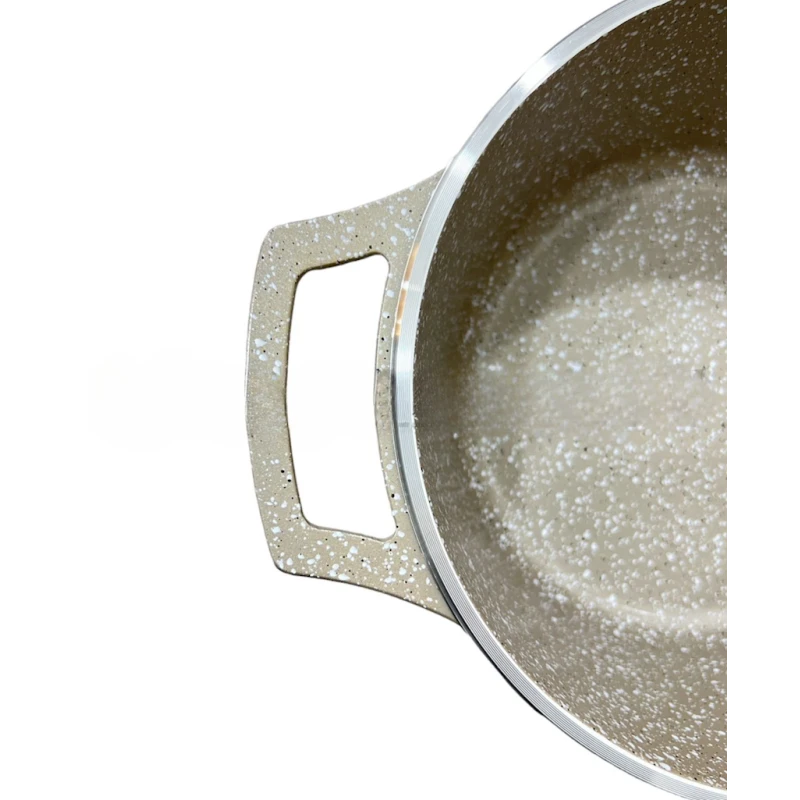 Yemək bişirmək üçün dəst ZGH_00084, qranit, ağ, 12 parça