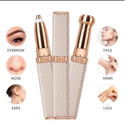 Триммер для лица, бровей, носа и ушей 2 в 1 D. K. Zipper, золотистый