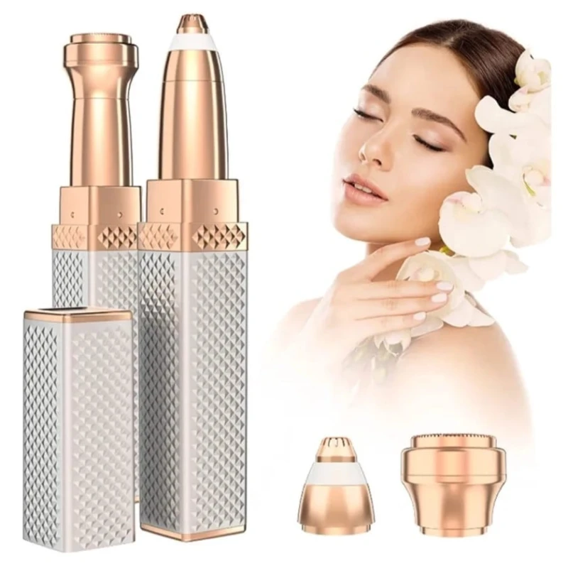 Триммер для лица, бровей, носа и ушей 2 в 1 D. K. Zipper, золотистый