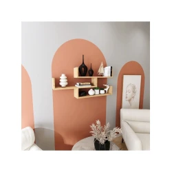 Полка настенная Art Mebel 56, ламинат, 44х95х15 см, бежевая