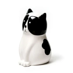 Декоративная фигурка Hom-me Кошка, 10x9x15.5 см, доломит, Черный/Белый