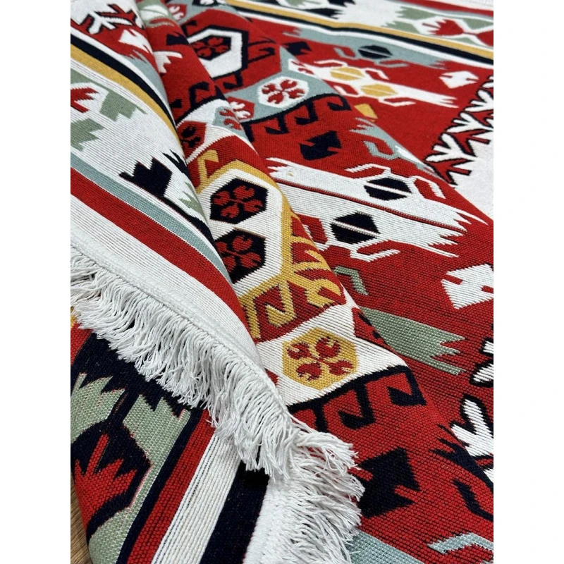 Ковер Natural Halı Arya AR39RED2, 120x180 см, хлопок, разноцветный Ковер Natural Halı Arya AR39RED2, 120x180 см, хлопок, разноцветный