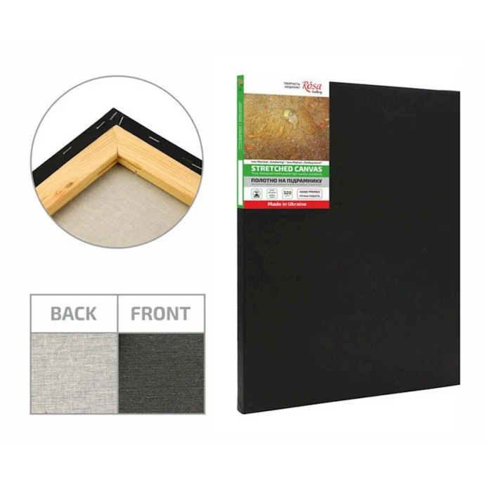 Холст на подрамнике Rosa Gallery мелкое зерно, черный, 20х30 (GPA3842030) Холст на подрамнике Rosa Gallery мелкое зерно, черный, 20х30 (GPA3842030)