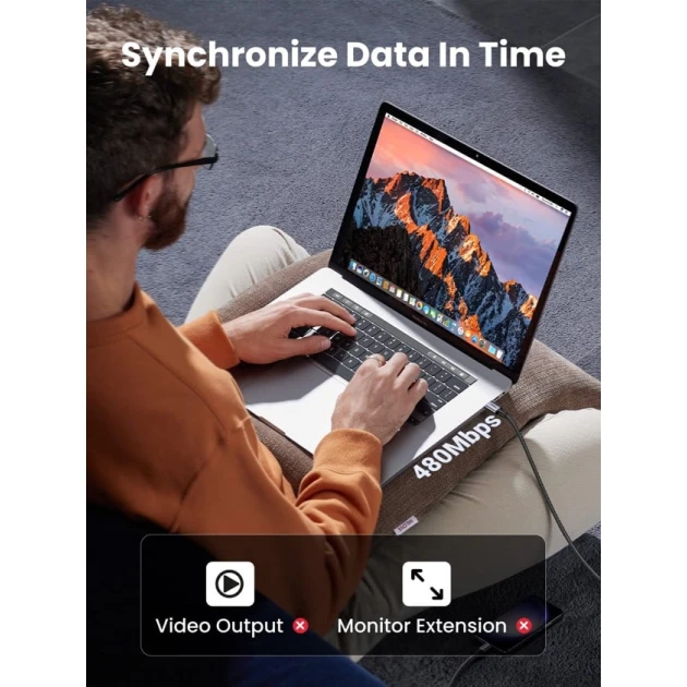 Kabel USB Type-C Ugreen US261-50150 1 m Kabel USB Type-C Ugreen US261-50150 1 m