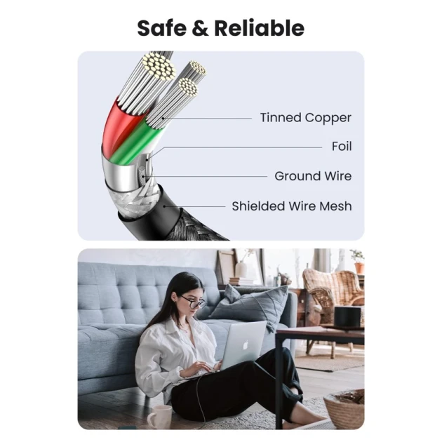 Kabel USB Type-C Ugreen US261-50150 1 m Kabel USB Type-C Ugreen US261-50150 1 m