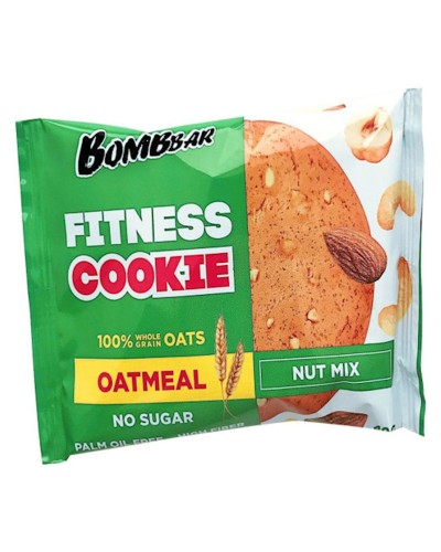 Yulaflı peçenye Bombbar Fitness Cookie Giləmeyvə Qoz qarışığı 40 q, 12 əd