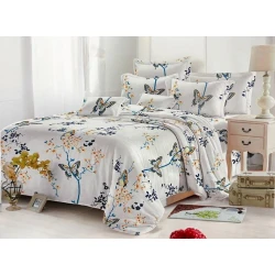 Комплект постельного белья Narlı 000509, пододеяльник 160х240 см, простыня 160х220 см, 1 наволочка 50х70 см, односпальный, сатин, разноцветный