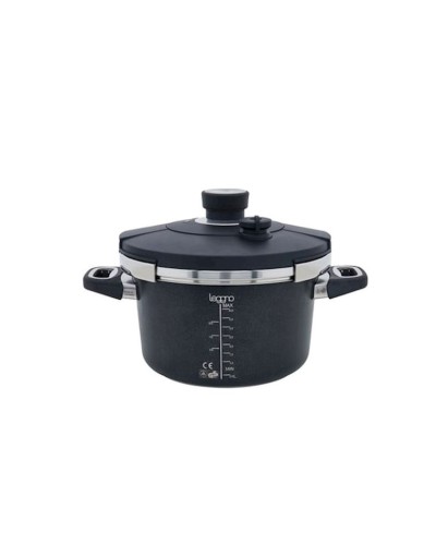 Sürətli bişirici Leggno Amt Gastroguss, alüminium, qara, 24x14 sm, 4.5 l