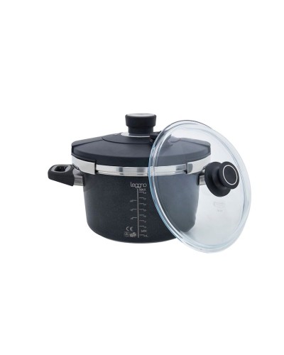 Sürətli bişirici Leggno Amt Gastroguss, alüminium, qara, 24x14 sm, 4.5 l