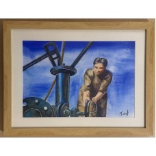 Rəsm Azərbaycanın zəhmətkeş qadınları, akvarel, 50x38 sm (inceart004)