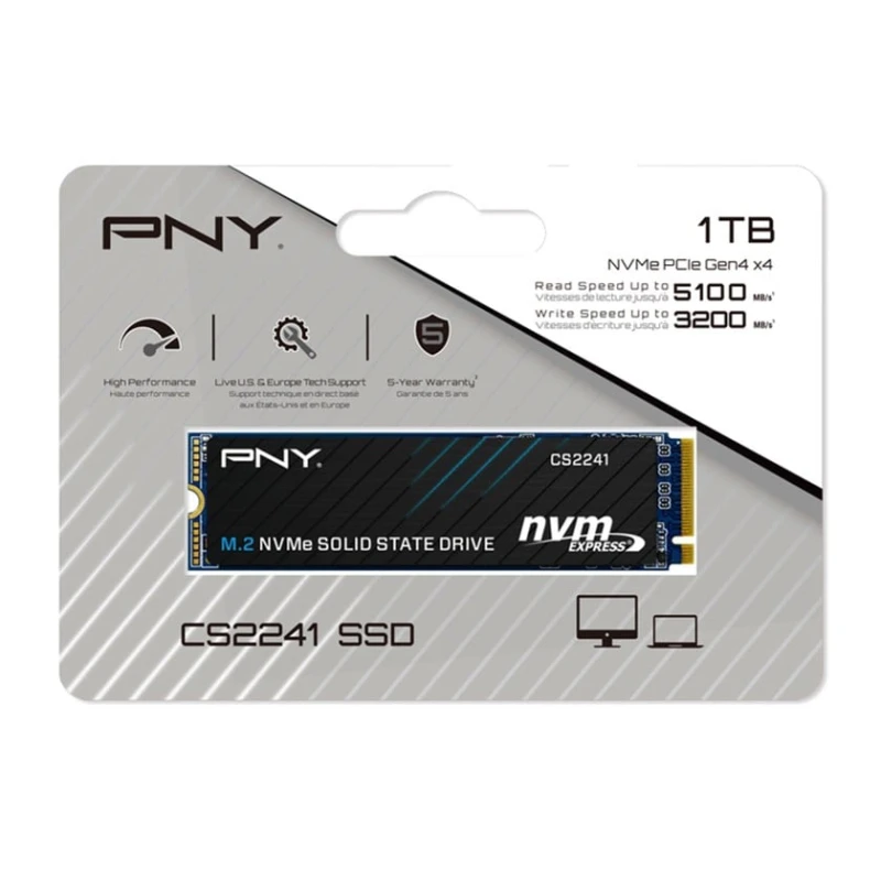 SSD накопитель PNY CS2241 1TB M.2 NVMe SSD накопитель PNY CS2241 1TB M.2 NVMe