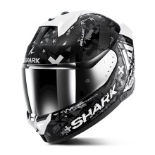 Motosikl dəbilqəsi Shark Skwal i3 Hellcat HE0828EKUSL, ölçü L, ağ/qara