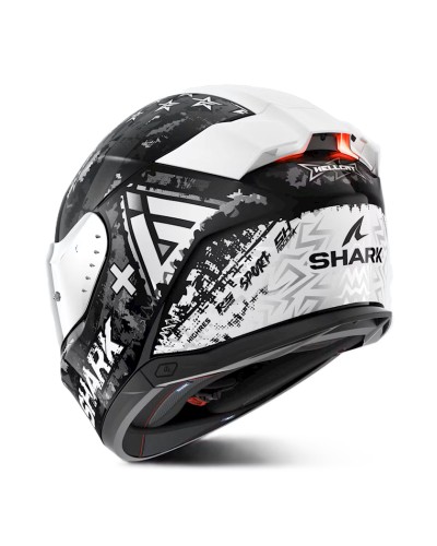 Motosikl dəbilqəsi Shark Skwal i3 Hellcat HE0828EKUSL, ölçü L, ağ/qara