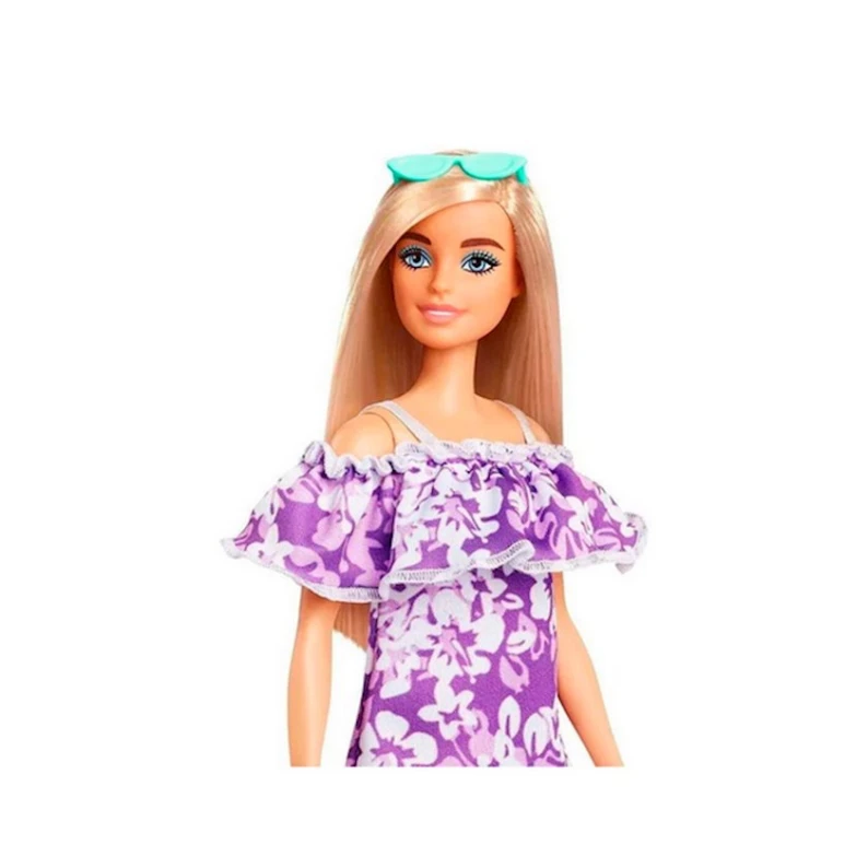 Кукла Barbie Loves the Ocean в фиолетовом платье с цветочным принтом, 3+ лет Кукла Barbie Loves the Ocean в фиолетовом платье с цветочным принтом, 3+ лет