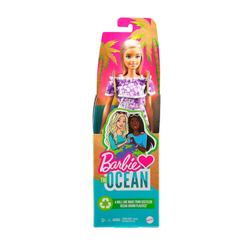 Кукла Barbie Loves the Ocean в фиолетовом платье с цветочным принтом, 3+ лет Кукла Barbie Loves the Ocean в фиолетовом платье с цветочным принтом, 3+ лет