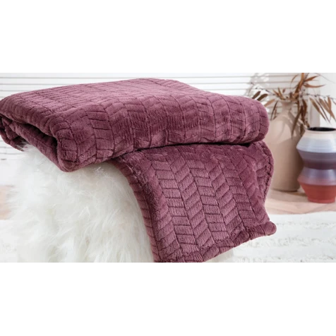 Плед Yataş Joy, 140х190 см, полиэстер, фиолетовый