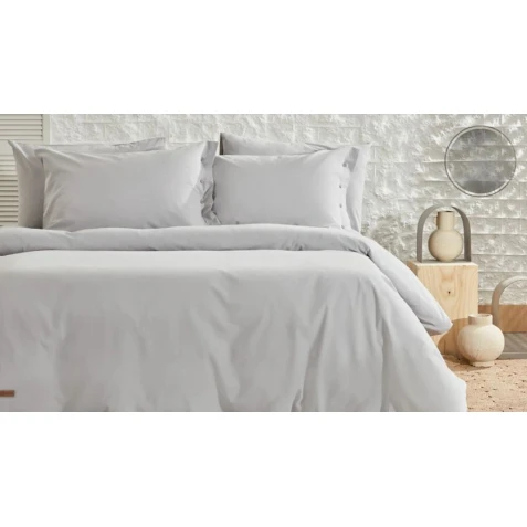 Yataq dəsti Yataş Plain, yorğan üzü 160х220 sm, mələfə 100x200 sm, yastıq üzü 50x70 sm, birnəfərlik, pambıq, boz Yataq dəsti Yataş Plain, yorğan üzü 160х220 sm, mələfə 100x200 sm, yastıq üzü 50x70 sm, birnəfərlik, pambıq, boz