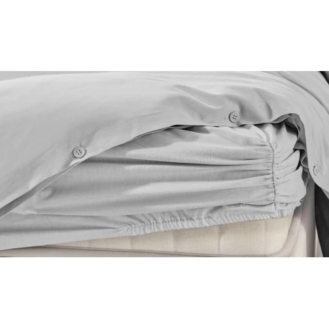 Yataq dəsti Yataş Plain, yorğan üzü 160х220 sm, mələfə 100x200 sm, yastıq üzü 50x70 sm, birnəfərlik, pambıq, boz Yataq dəsti Yataş Plain, yorğan üzü 160х220 sm, mələfə 100x200 sm, yastıq üzü 50x70 sm, birnəfərlik, pambıq, boz