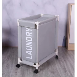 Корзина для белья IM65VAT7, серая, 35x35x68 см Корзина для белья IM65VAT7, серая, 35x35x68 см