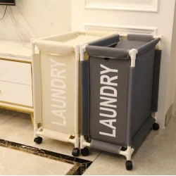 Корзина для белья IM65VAT7, серая, 35x35x68 см Корзина для белья IM65VAT7, серая, 35x35x68 см