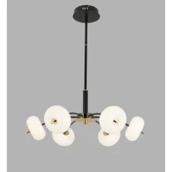 Люстра подвесная Şəms Aydınlatma 85093, LED, 6 плафонов, черная/золотистая, 24-30W - LED 8692-6 Люстра подвесная Şəms Aydınlatma 85093, LED, 6 плафонов, черная/золотистая, 24-30W - LED 8692-6
