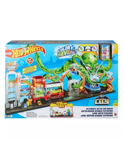 Oyun dəsti Hot Wheels City GTT96 Rəngli çevrilmə Avtomobil yuma: Rənglərin partlaması, 4-8 yaş