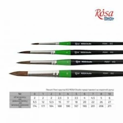 Кисть Rosa Studio 612, №1, пони, круглая Кисть Rosa Studio 612, №1, пони, круглая