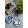 Набор блюдец Stoneware Mozaik Blue Sefa, керамика, белый/синий, 10 см, 6 предметов Набор блюдец Stoneware Mozaik Blue Sefa, керамика, белый/синий, 10 см, 6 предметов