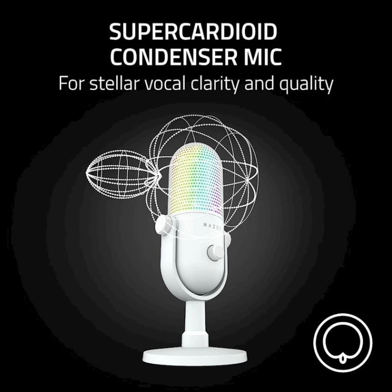 Mikrofon Razer Seiren V3 Chroma White (RZ19-05060200-R3U1)