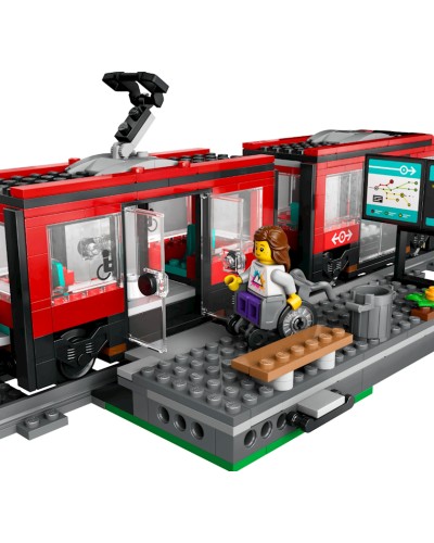 Konstruktor LEGO City Downtown Streetcar and Station 60423, 7+ yaş, 811 hissə
