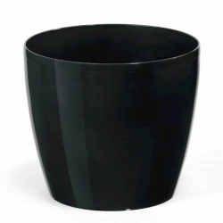Горшок Lamela Magnolia, пластик, черный, 120х104 мм