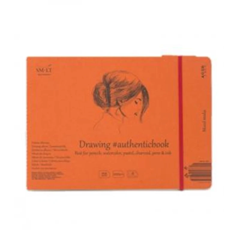 Скетчбук SM-LT MixMedia authenticbook, 200г/м², 24.5x17.6 см, 18л, белый