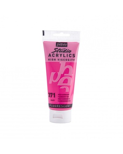 Akril boya Pebeo Studio Acrylics 371 Fluoresent çəhrayı 100 ml