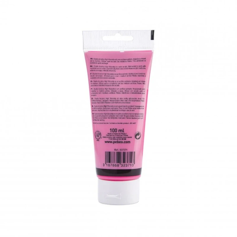 Краска акриловая Pebeo Studio Acrylics 371 Флуоресцентный розовый 100 мл