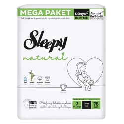 Детские подгузники Sleepy Natural XX Large 7, 76 шт