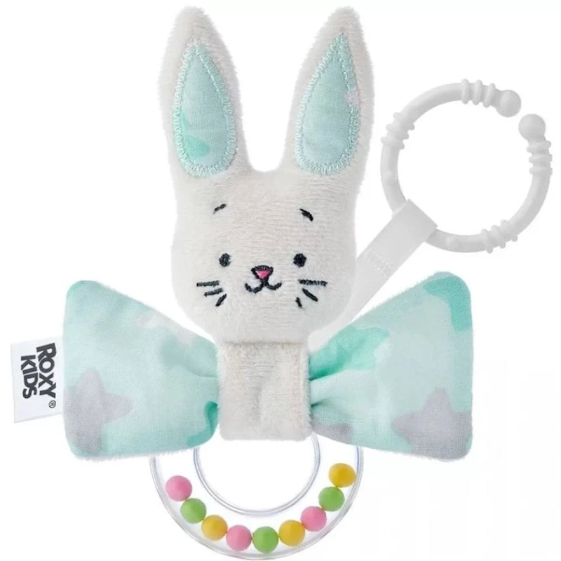 Üzüklü çınqıldayan Roxy Kids Funny Bunny, ağ/mavi